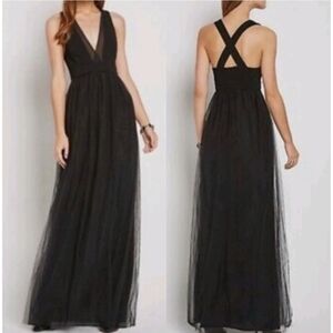 BCBGeneration Elegant Black Backless Gown